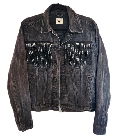 Womens denim classic ROCK jacket- size MEDIUM
