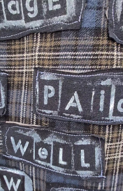 Gender neutral Nirvana Lyrics Flannel- Men's L/!womens XL
