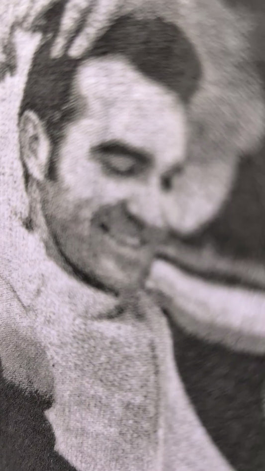 Upcycled MORRISSEY sweater with flannel sleeves - womens L