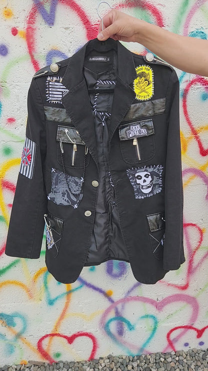 Womens"The Rebellion"Punk Rock blazer jacket- size Large
