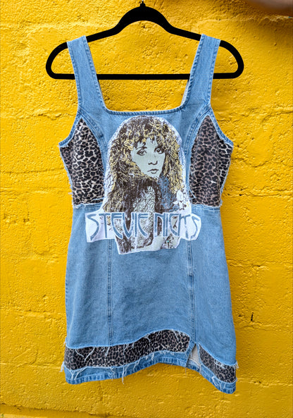 Womens STEVIE NICKS denim Dress- size L/10