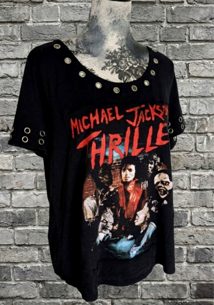 MJ THRILLER reworked Grommet tee- XXL