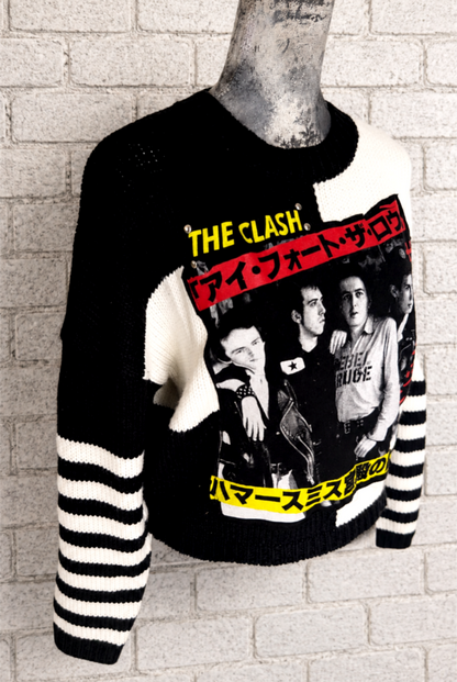 The Clash upcycled knit sweater - size Large