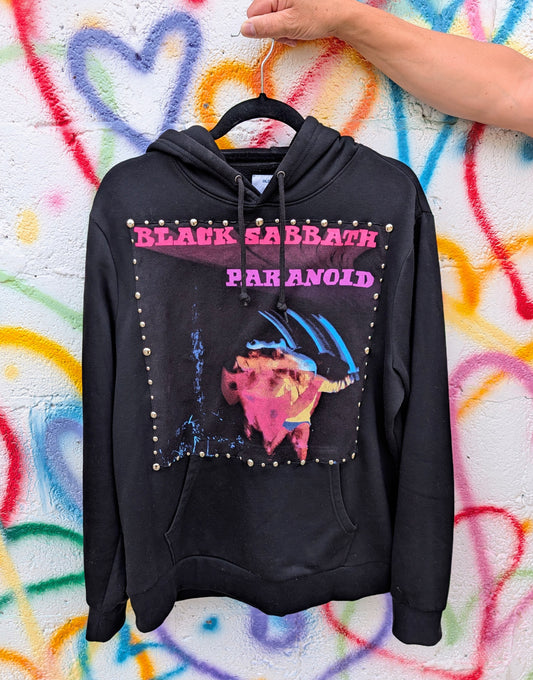 Womens Black Sabbath studded Hoodie- Large