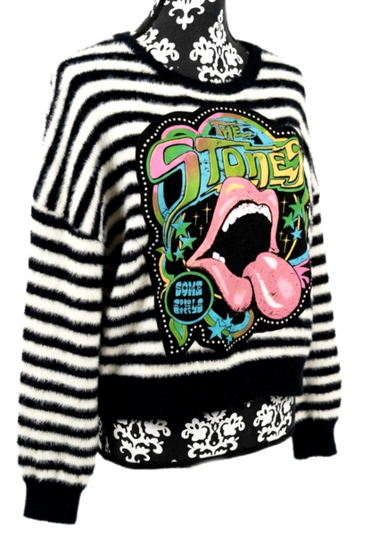 Womens striped STONES sweater - size Large