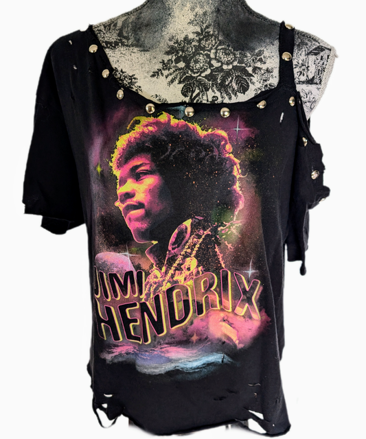 Reworked Jimi Hendrix tee- size L