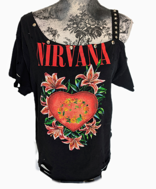 Reworked Nirvana tee- size XL