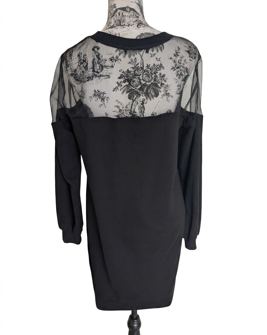 Womens BOWIE sweater dress with sheer shoulders- size XL