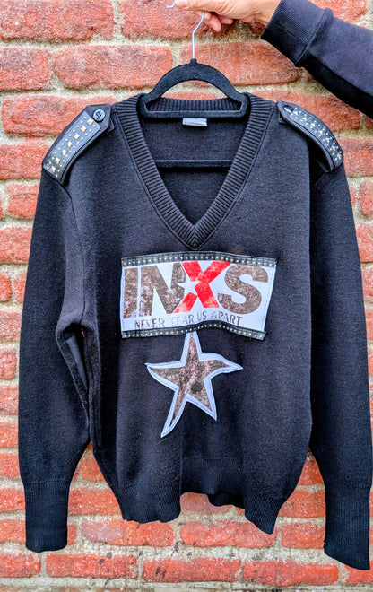Gender neutral INXS sweater,- men's L/ womens XL