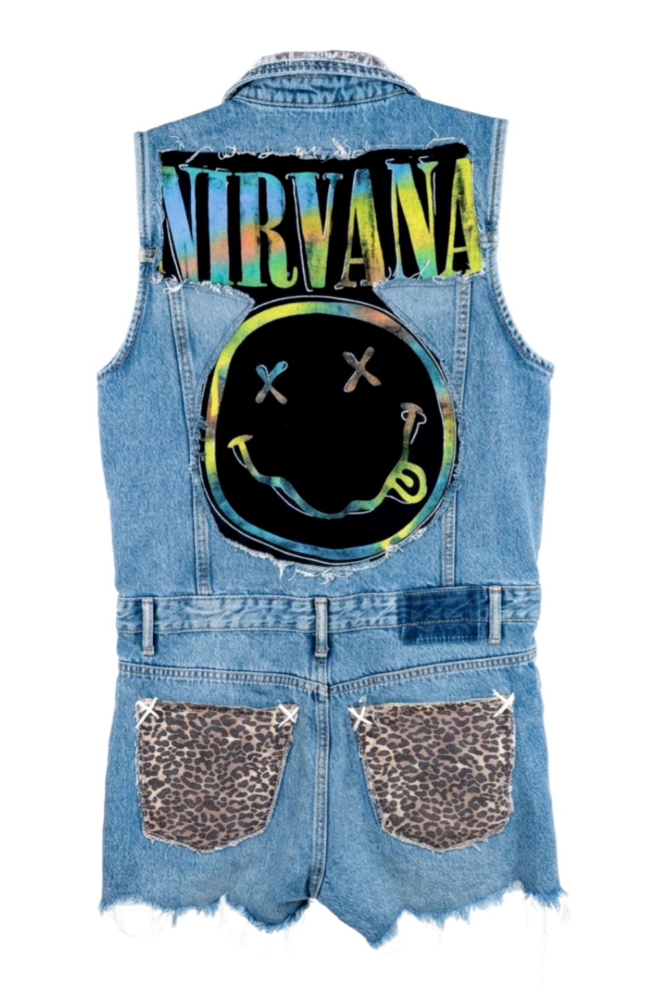 Womens NIRVANA denim romper- size L