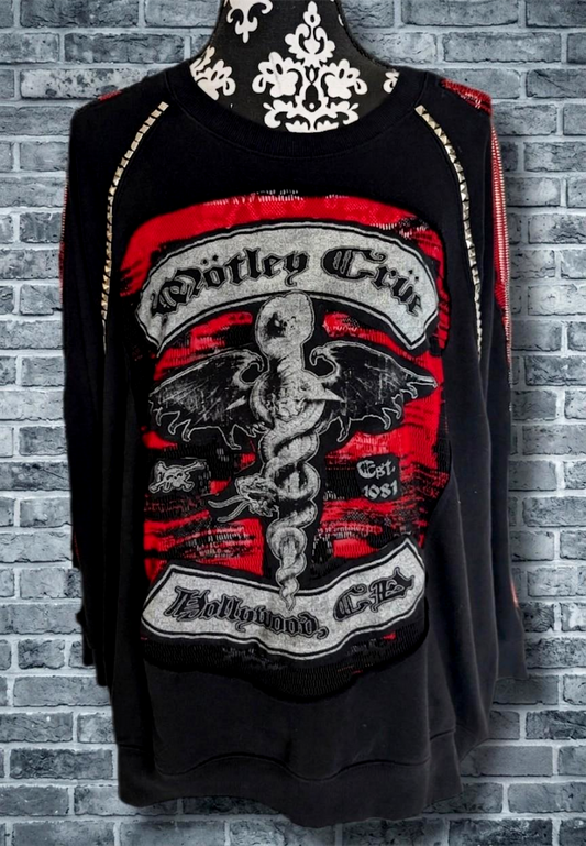 Womens Motley Crue reworked sweatshirt - size XL