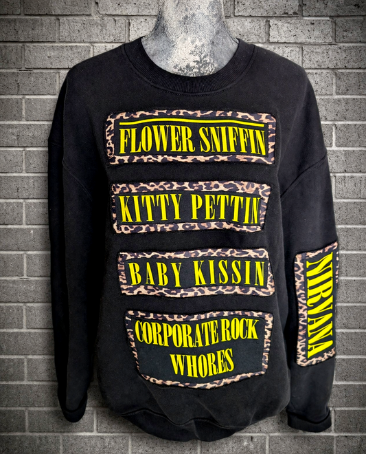 Upcycled NIRVANA sweatshirt- XL