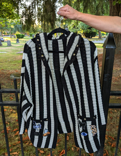 Womens BEETLEJUICE Cardigan/ cloak- size XL