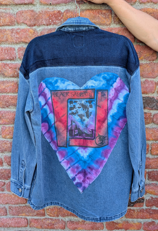 Womens Plus size The "Sweet Leaf" Sabbath denim shacket- size 1X