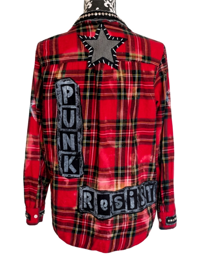Punk Rock flannel- womens M/ Large
