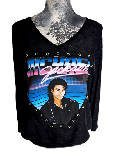Womens  Michael Jackson sparkly top- size XL