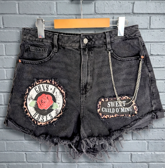 Womens GNR Sweet Child Denim shorts - size 29" medium ( 8)