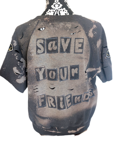 Save Your Friends Nirvana lyrics bleached sweater- size MED