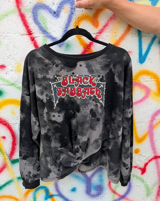 Womens reworked Black Sabbath sweatshirt- size large