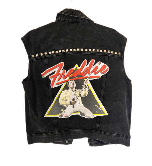 Freddie Mercury denim vest- size womens Large