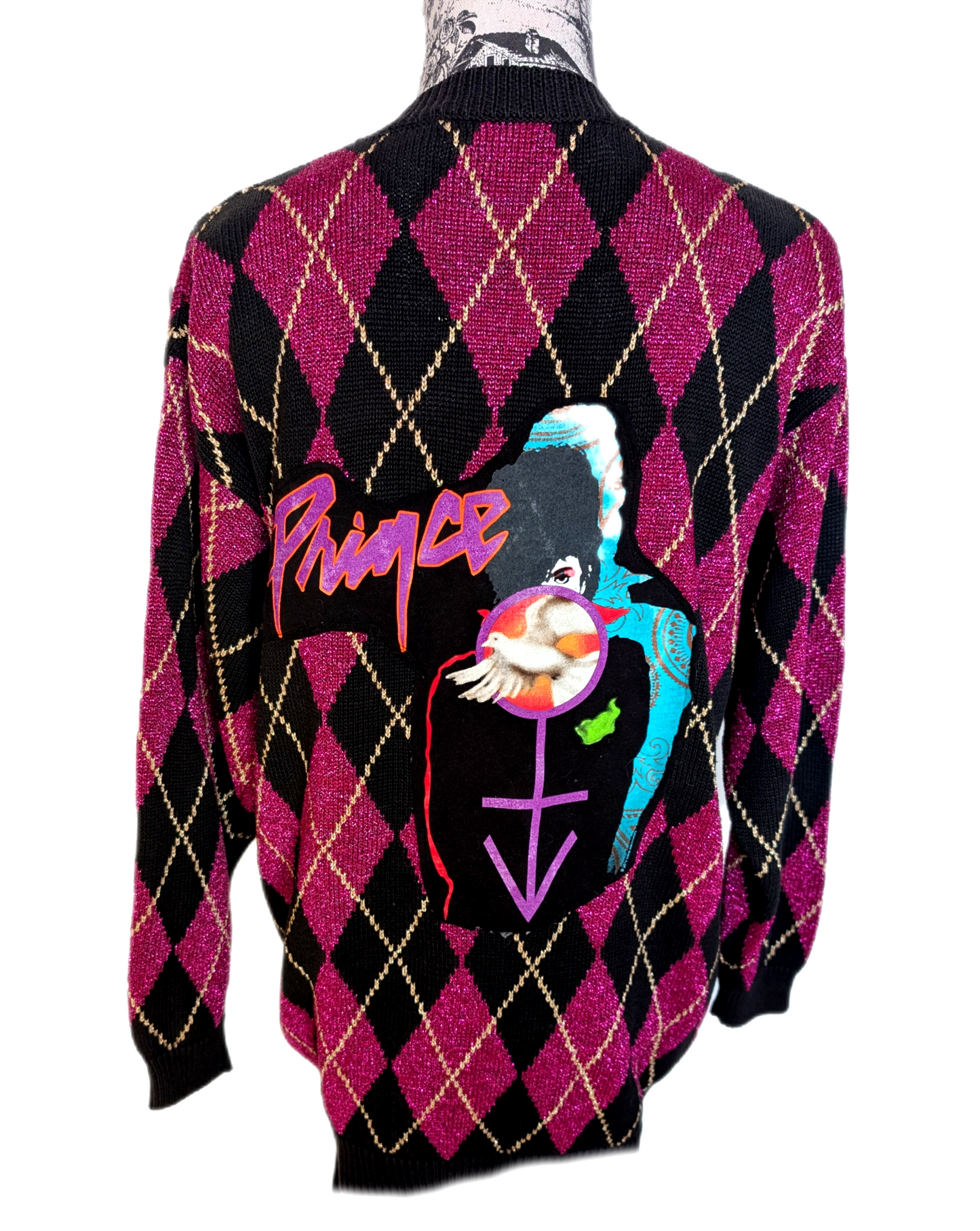 The Revolution vintage cardigan with PRINCE- womens L- XL fit