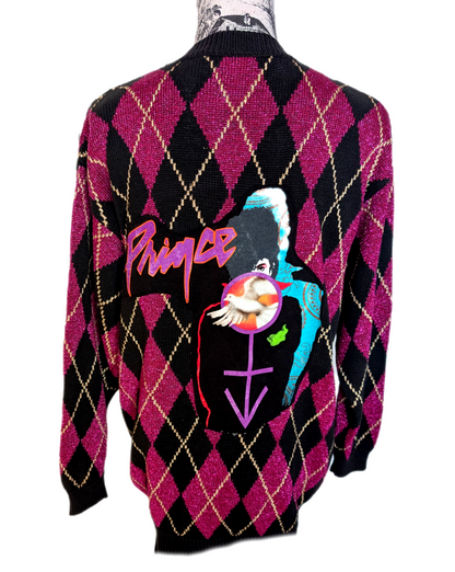 The Revolution vintage cardigan with PRINCE- womens L- XL fit