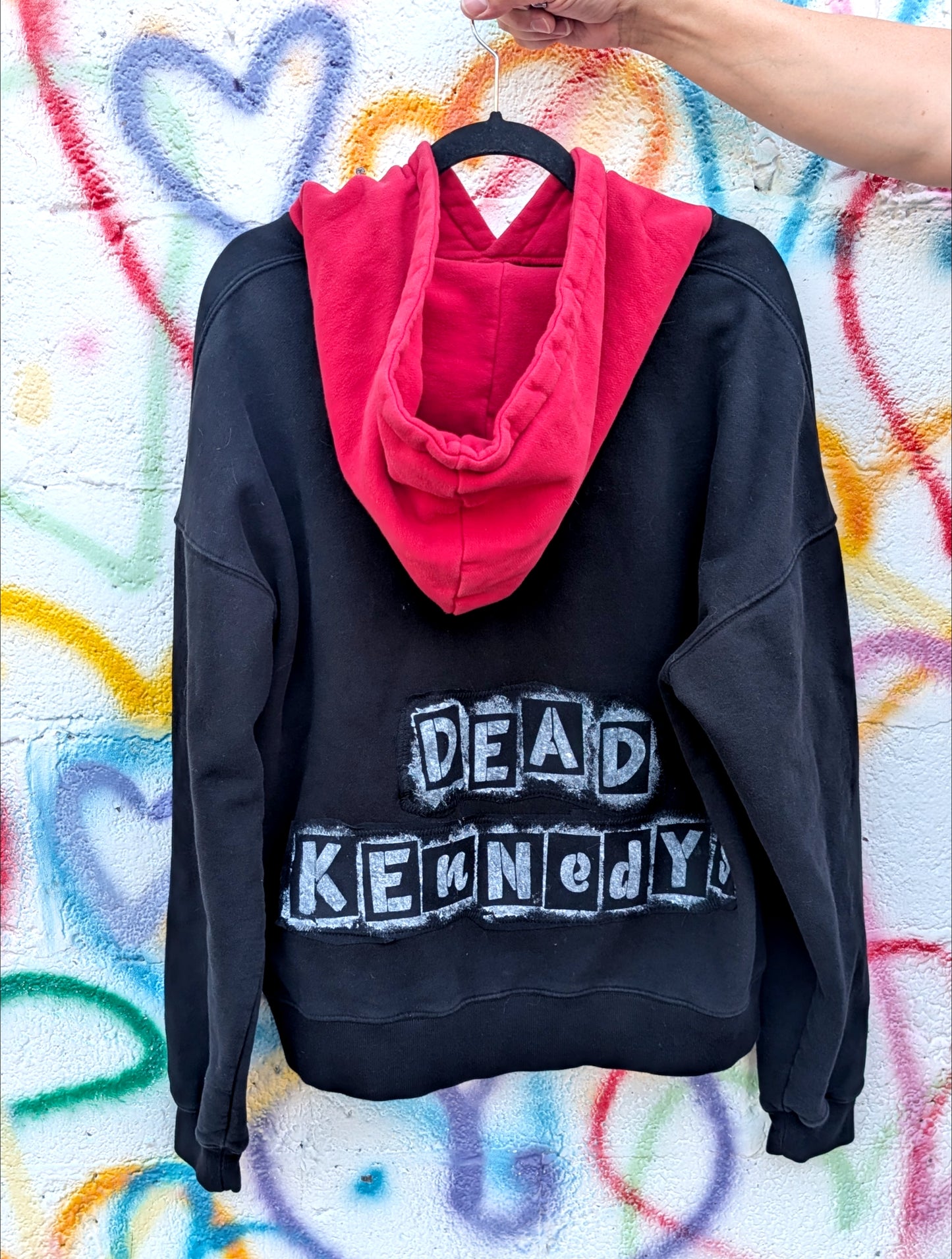 Dead Kennedys upcycled hoodie- gender neutral womens XL men's M