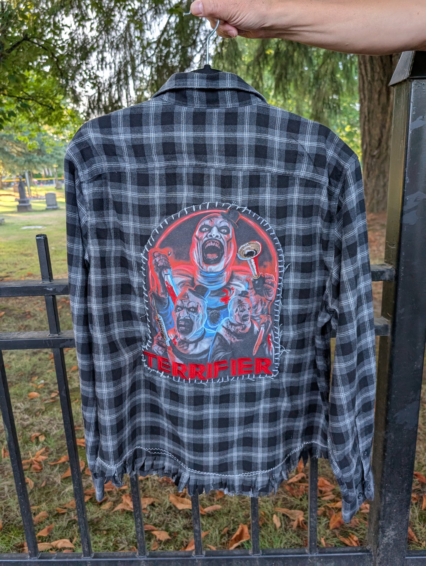 Terrifier patches Flannel- gender neutral L