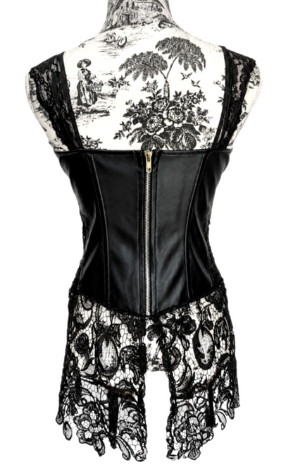 The MAIDEN corset top with lace- womens MED ( see measurements)