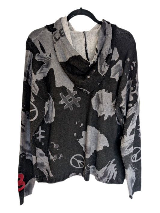 Womens War Is Over Lennon graffiti hooded sweater - Large