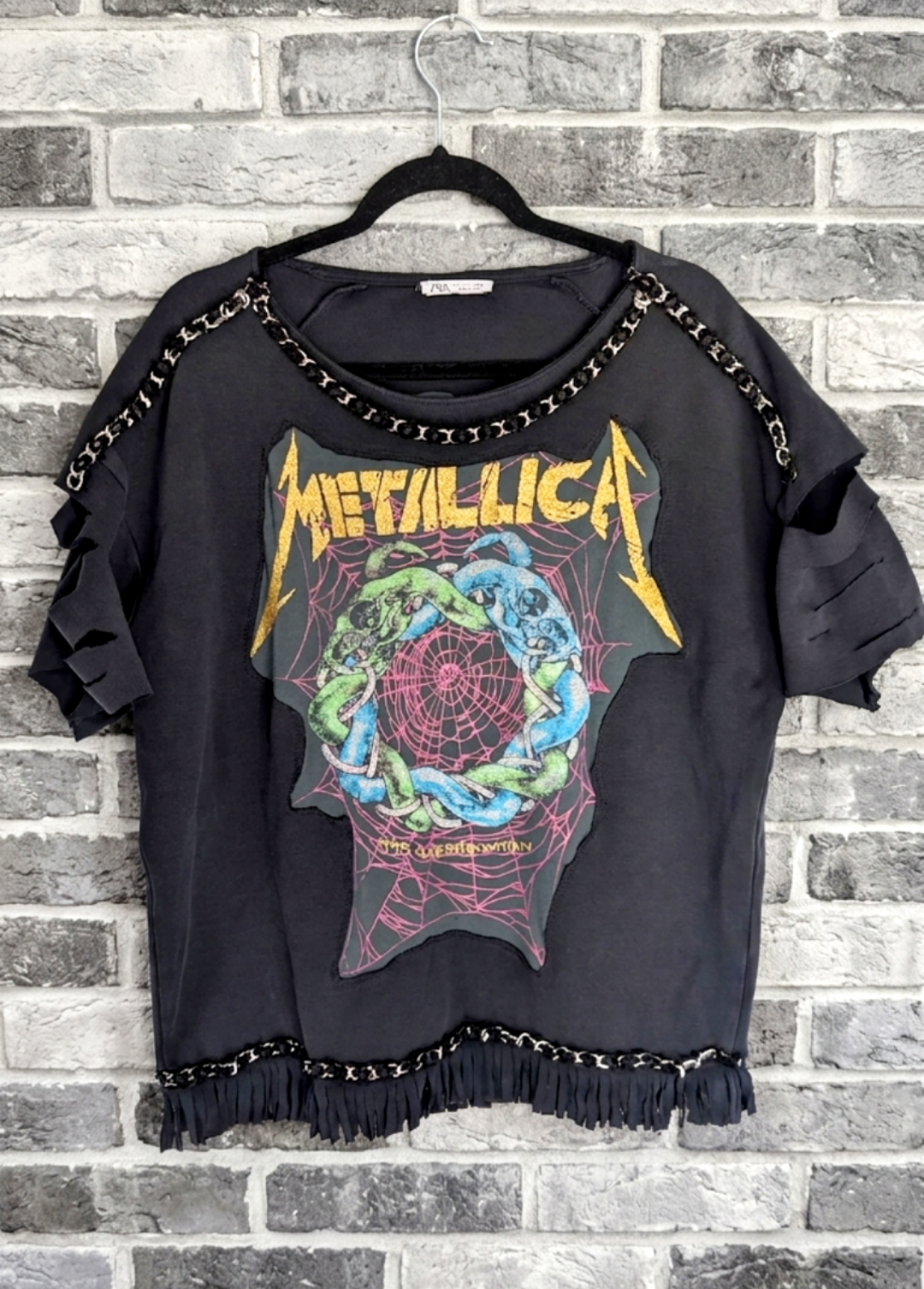 Womens Metallica The Struggle Within distressed Sweatshirt- size Large