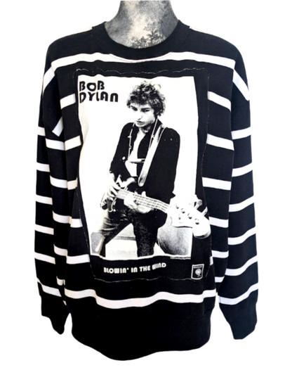 Womens Bob Dylan striped sweatshirt- XL