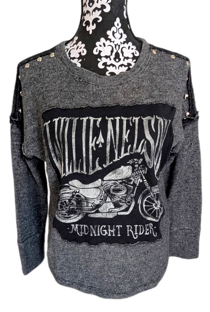 Womens WILLIE NELSON sweater- size Small