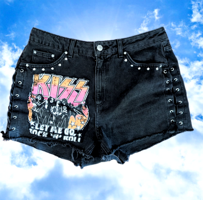 KISS reworked denim shorts- size 7/8