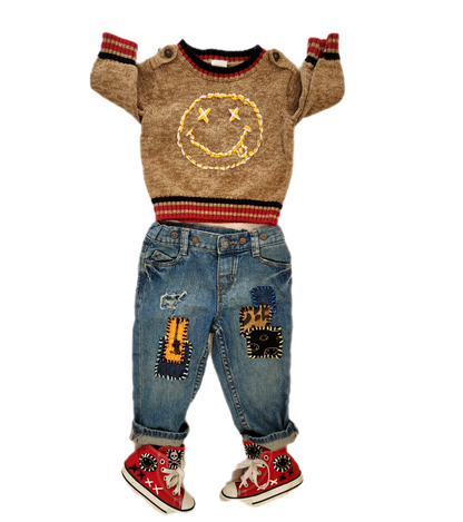 Baby 3 piece Grunge set- size 6-12 months