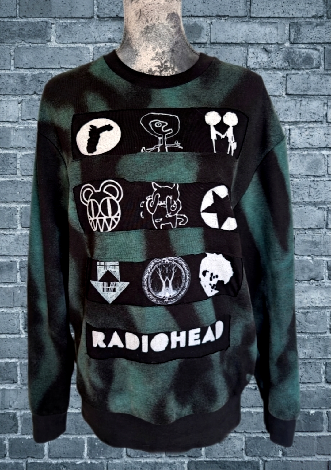 Gender neutral RADIOHEAD reworked sweatshirt- men's M/ womens L