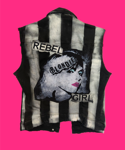 Womens denim Punk Rock vest- size Small
