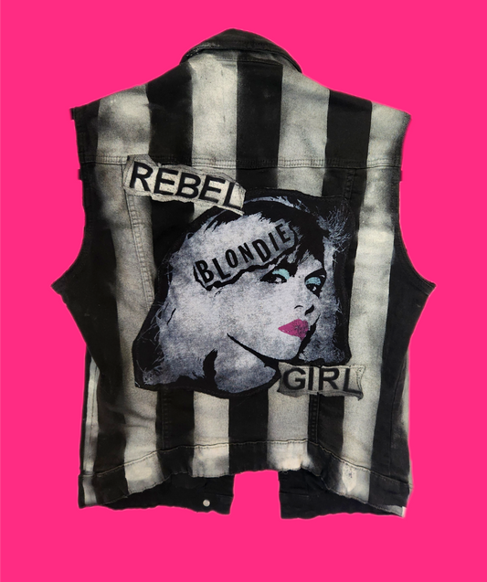Womens denim Punk Rock vest- size Small