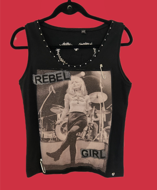 Womens Blondie Rebel Girl tank- size Large