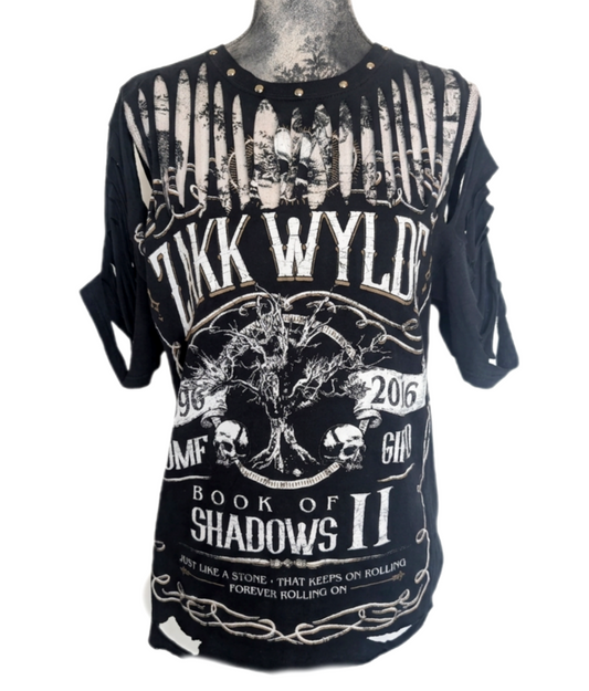Distressed ZAKK WYLDE tee- womens L