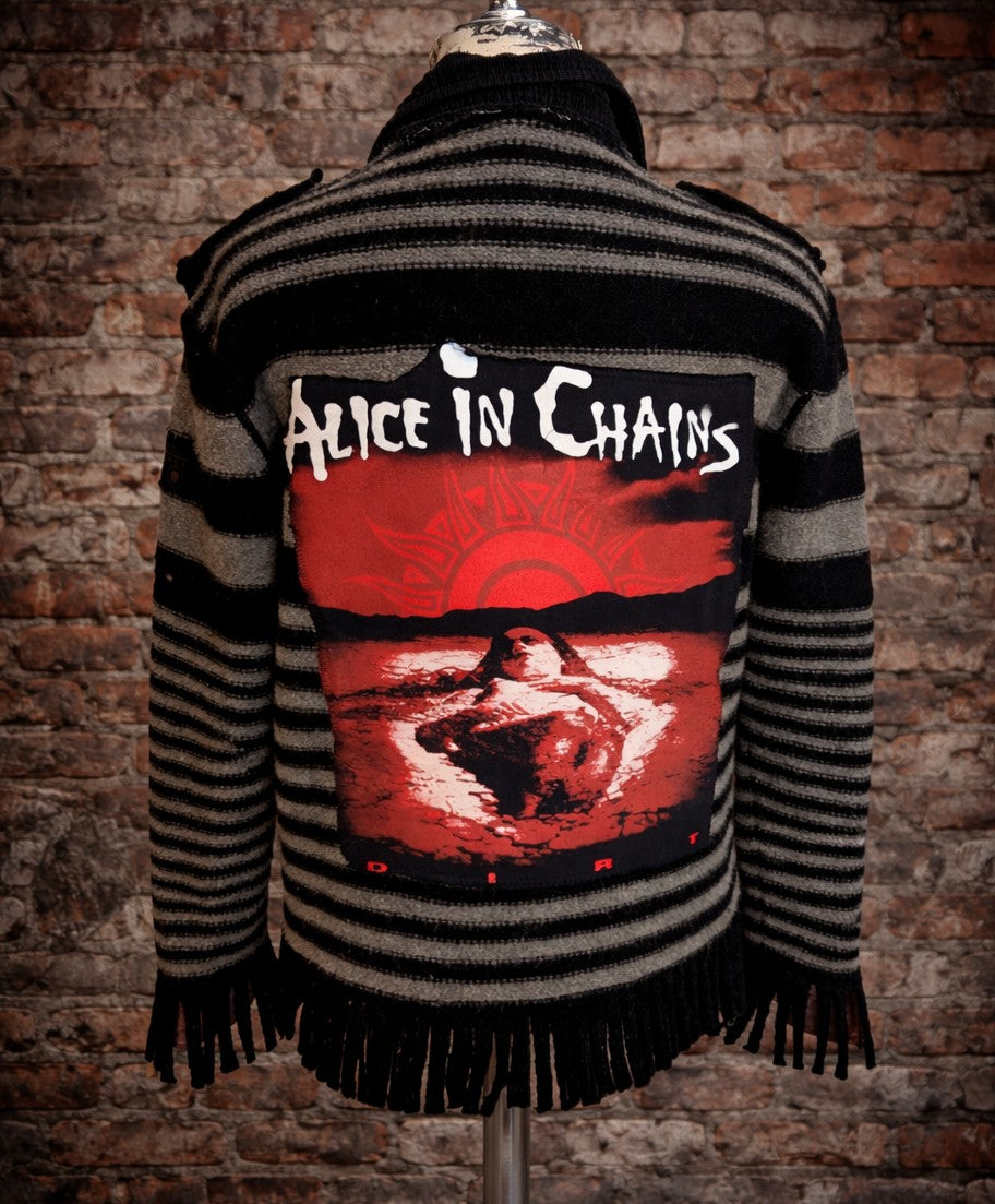 Alice In Chains reworked Cardigan sweater - womens Large fit