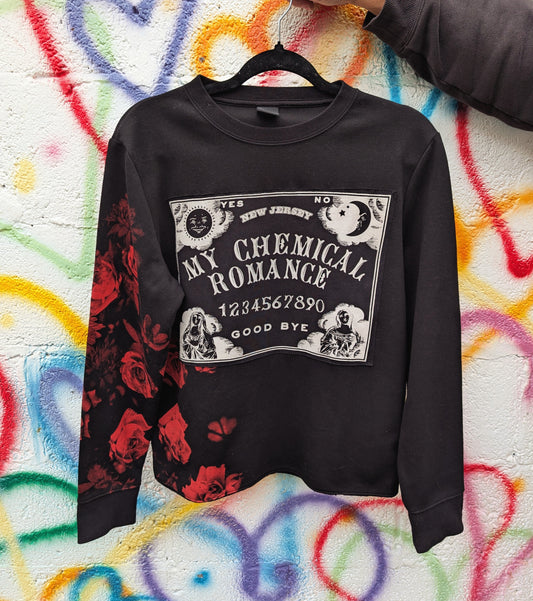 Womens MCR roses Sweatshirt - size S/ M fit