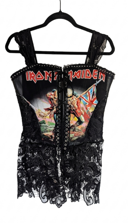The MAIDEN corset top with lace- womens MED ( see measurements)