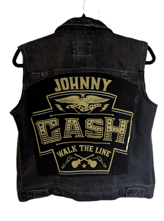 Womens Johnny Cash denim vest- S/M
