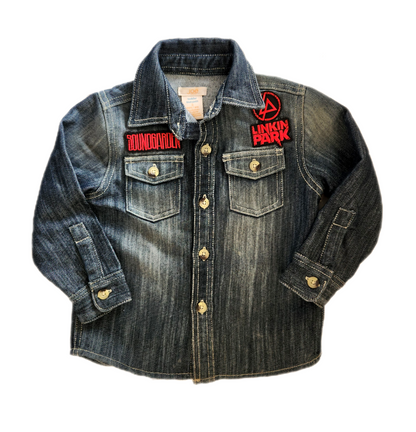 CLEARANCE! Toddler Linkin Park denim shirt- size 2-3 years