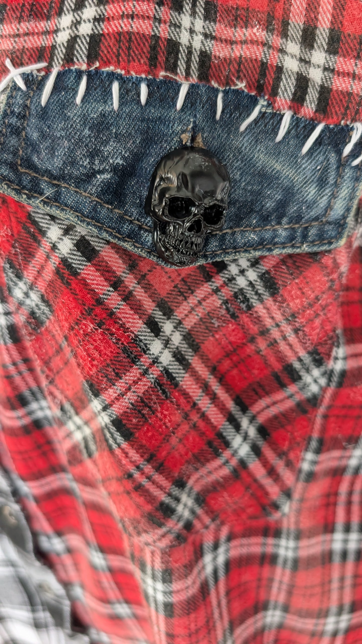 Gender Neutral 90s Grunge Greats flannel top- womens XL men's M