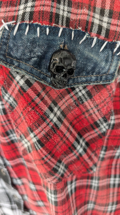 Gender Neutral 90s Grunge Greats flannel top- womens XL men's M