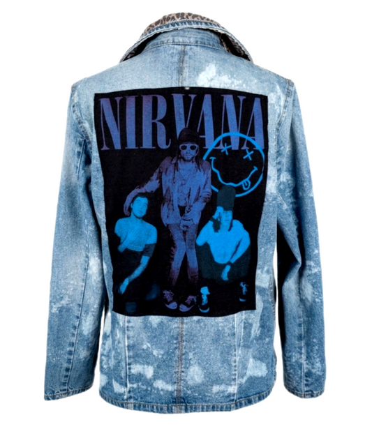 Womens Nirvana denim blazer jacket- M/L