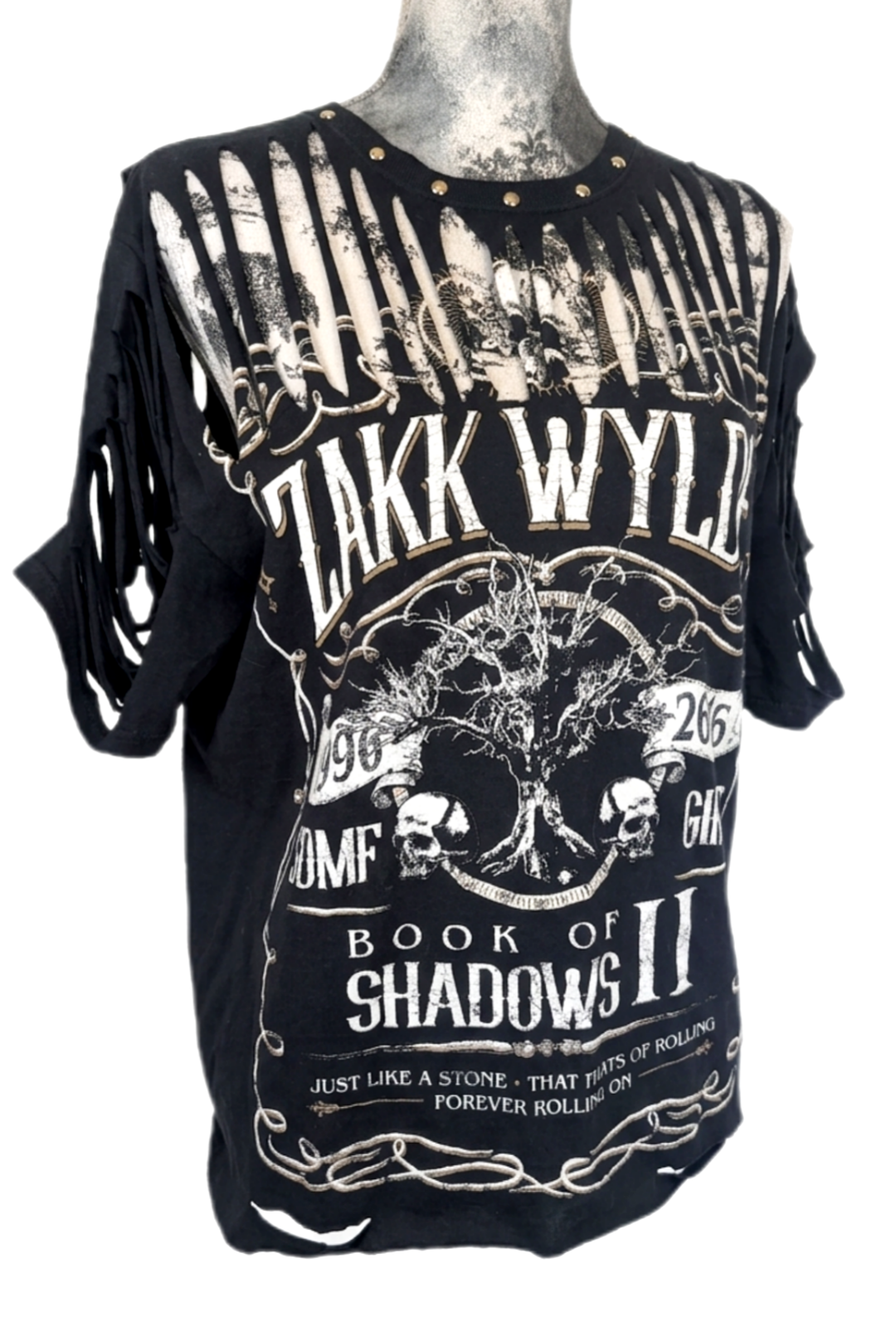 Distressed ZAKK WYLDE tee- womens L
