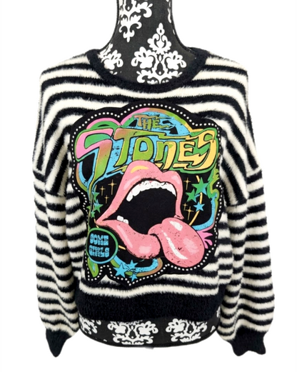 Womens striped STONES sweater - size Large